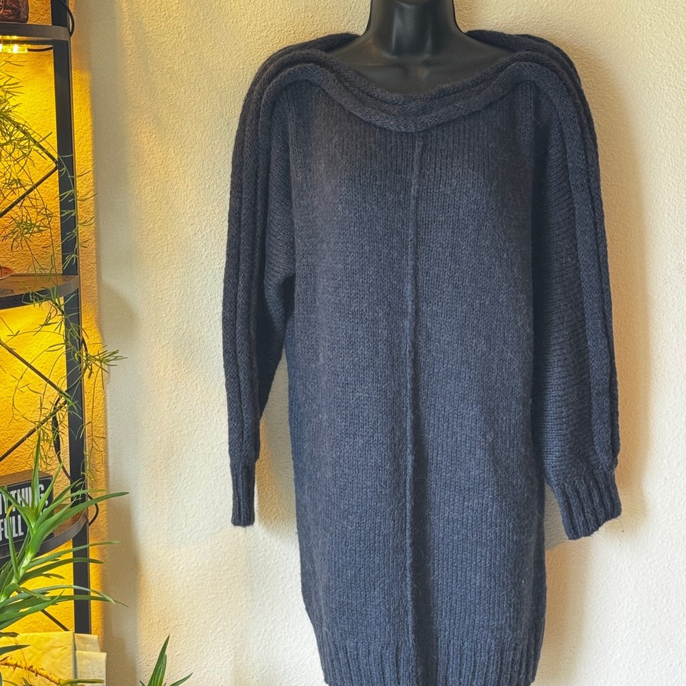 Cozy Navy Alpaca Blend Sweater